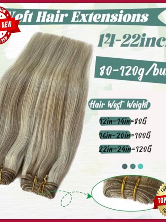 18-Inch Human Hair Sew-In Extensions, Silky Straight Weft, 100 Grams main image 4